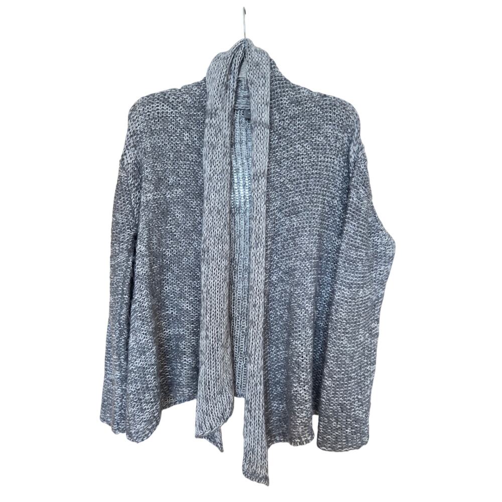 Wooden Ships Cotton Blend  Open Knit Cardigan Grey Gray Size S/M